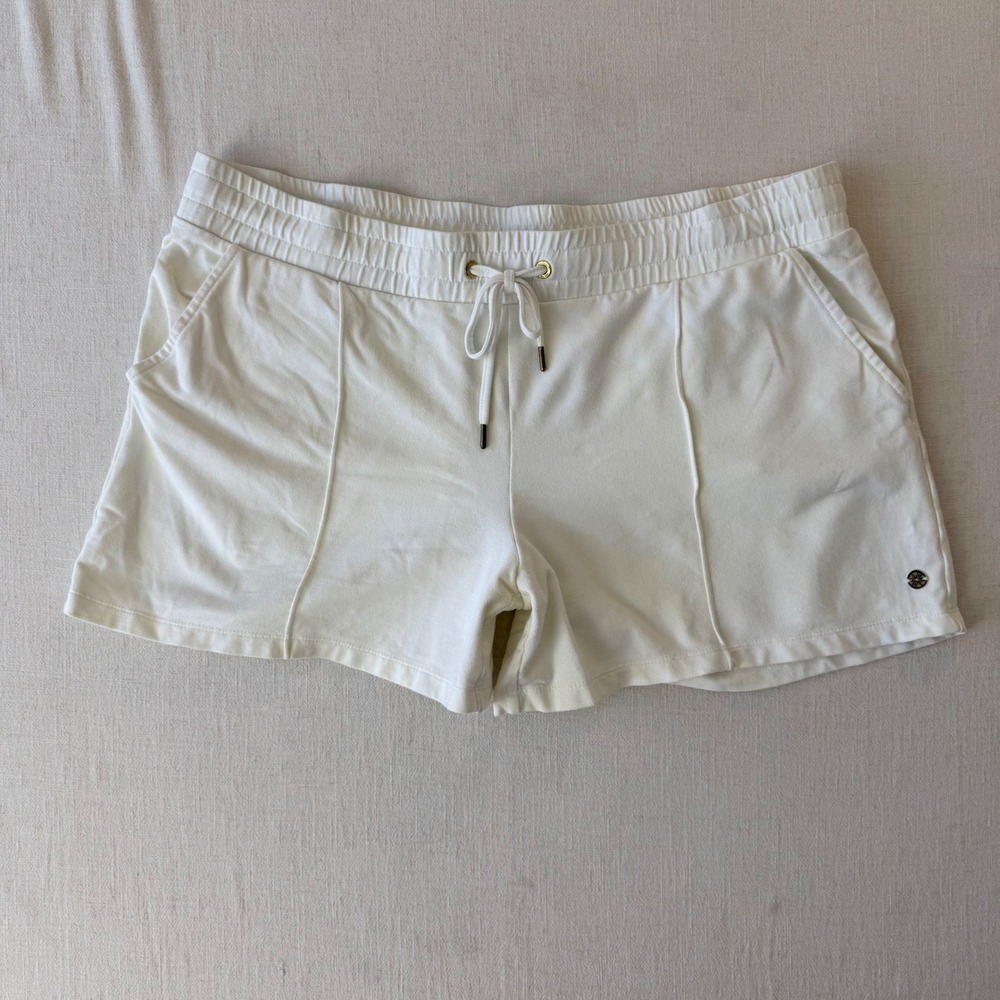 Lilly Pulitzer Elani Knit Drawstring Shorts Womens XL Cream White